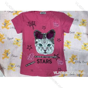 T-Shirt Kurzarm mit Pailletten Baby Teenager Mädchen (2-8 Jahre) TURKEY MODA TV418068