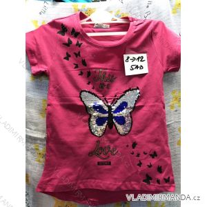 T-Shirt Kurzarm mit Pailletten Baby Teenager Mädchen (2-8 Jahre) TURKEY MODA TV418068