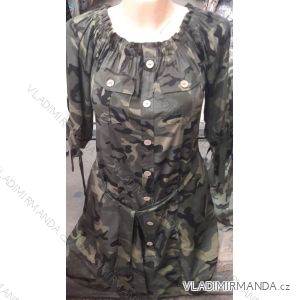 Dress Shirt 3/4 oder Langarm Würfel Damen (sl) FRANCE SMK20