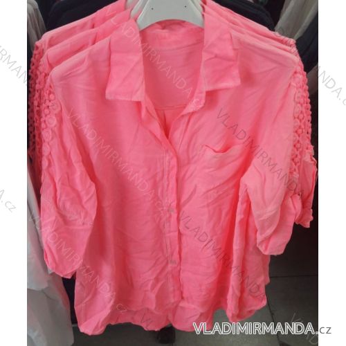 Shirt 3/4 Ärmel Damen Neon (uni s / m) ITALIENISCHER MODUS IM719256
