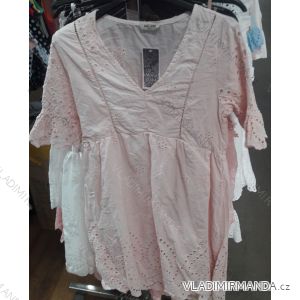 Sommer Kurzarm Kleid Damen (uni s / m) ITALIENISCHER MODUS IM919484
