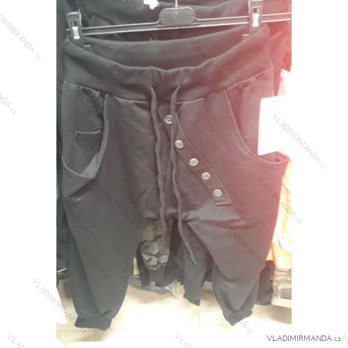 Warme Damenhose mit Knöpfen (uni sl) ITALIAN FASHION IM519014