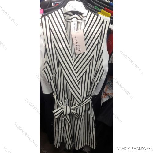 Überlagerte modische kurze ärmellose Damen (uni sl) MODA ITALY IM918133