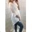 Damenhemd mit Spitze verlängert (uni s / m) ITALIAN MODA IM519351950