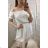 Sommer Kurzarm Kleid Damen (uni s / m) Italienische Mode IMC19524