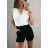 Überlagerte modische kurze ärmellose Damen (uni sl) MODA ITALY IM918133