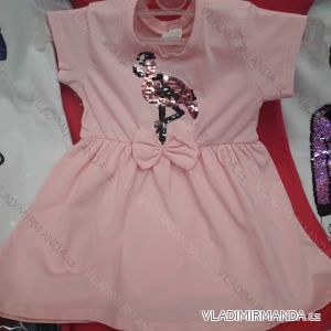 Kurzarm Kleid mit Baby Girl Pailletten (98-128) TUZZY TURKEY TM219088
