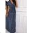 Langes Sommer Damen Kleid (uni sm) ITALIENISCHER MODUS IM919542
