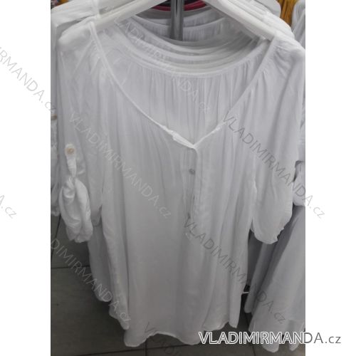 Bluse / Hemd 3/4 lange Ärmel (uni sl) ITALIENISCHE Mode IMC19050