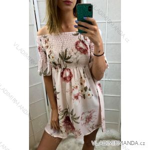 Sommerkleid mit nackten Schultern kurze Frauen (uni s / m) ITALIENISCHE MODA IM919559
