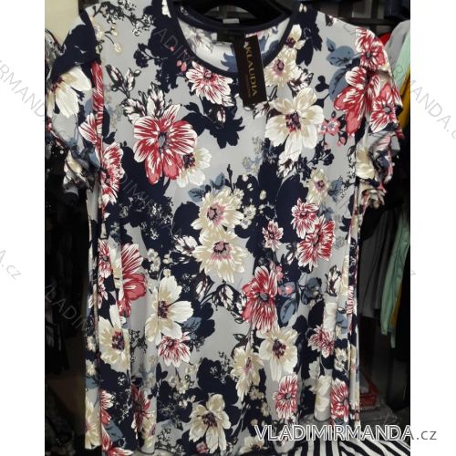 Damen T-Shirt Kurzarm geblüht (M-3XL) POLNISCHE MODE PM119161
