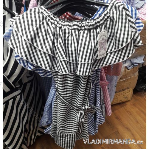 Sommerkleid mit nackten Schultern kurze Frauen (uni s / m) ITALIENISCHE MODA IM919669