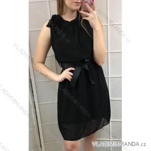 Sommer ärmelloses Kleid kurz mit Schleife an der Schulter (uni s / m) ITALIENISCHER MODUS IM919622
