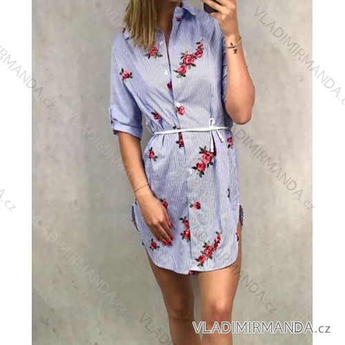 Frauen Shirt Sommerkleid Streifen (uni s-l) ITALIENISCHER MODUS IM420491