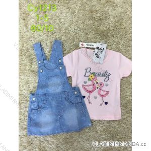 Set Sommer T-Shirt Kurzarm und Jeanskleid mit kindlichen Mädchen (1-5 Jahre) SAD SAD19CY1213
