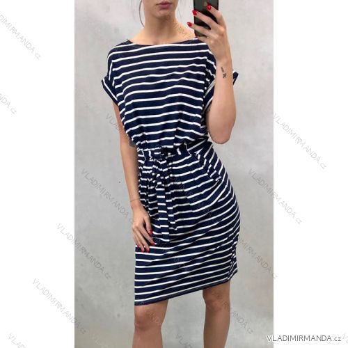 Sommerkleid Kurzarm Damen (uni sl) ITALIENISCHE Mode IM818063