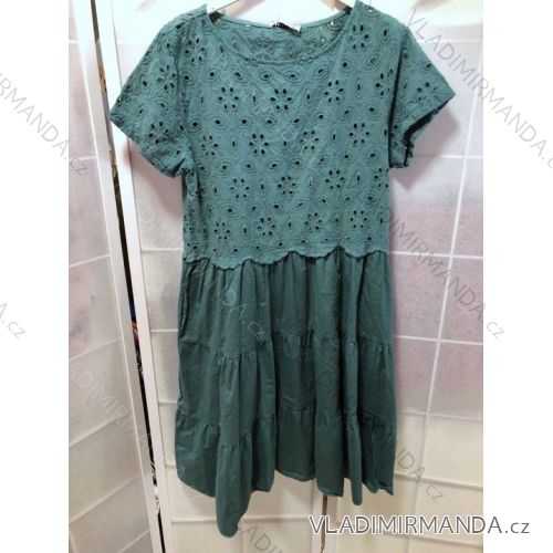 Sommerkleid Kurzarm Damen (uni sl) ITALIENISCHE Mode IM818063