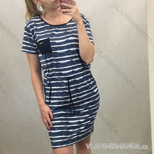 Sommer Kurzarm Kleid mit Spitze (46-52) POLNISCHER MODUS PM519011