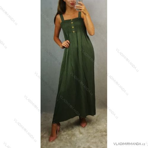 Langes Sommer Damen Kleid (uni sm) ITALIENISCHER MODUS IM91913012
