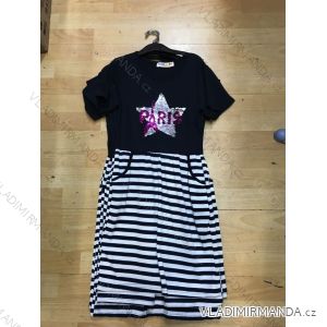 Kurzarm Kleid Baby Adolescent Girl Nautical Strip (122-152) türkische Mode TV519032
