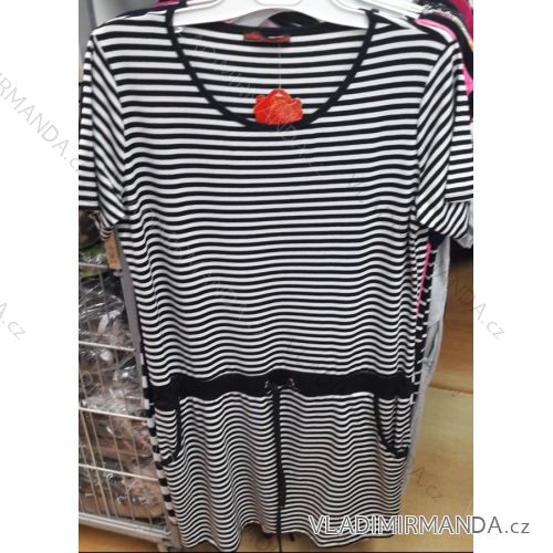 Kurzarm Damen Kleid gestreift Übergröße (XL-3XL) EXCZOTIC TM819772