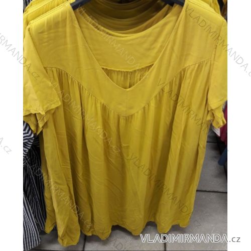 Tunika Bluse Kurzarm Damen (uni l-xl) ITALIENISCHER MODUS IM719282
