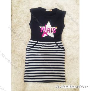 Kurzarm Kleid Baby Adolescent Girl Nautical Strip (122-152) türkische Mode TV519040
