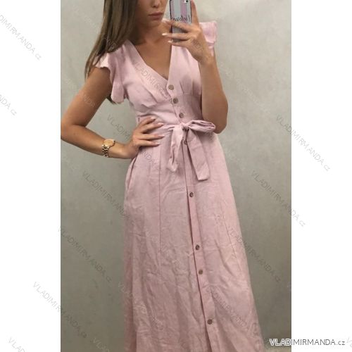 Lange Sommer Damenkleider (uni sm) ITALIENISCHE Mode IM919298
