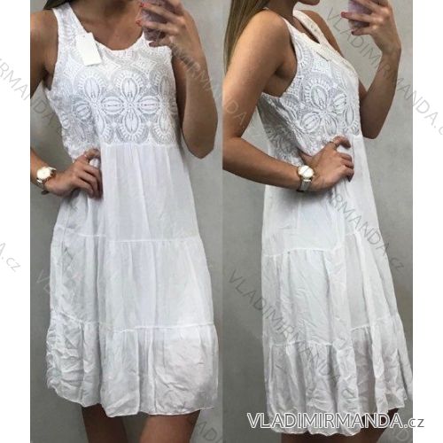 Sommer ärmelloses Kleid Spitze Frauen (uni s / m) ITALIENISCHER MODUS IM1419012
