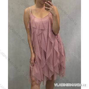 Sommer ärmelloses kurzes Kleid (uni s / m) italienische Mode IM919663
