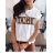 T-Shirt Kurzarm Damen (uni l-2xl) ITALIENISCHE Mode IM11736