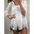 Damenhemd mit Spitze verlängert (uni s / m) ITALIAN MODA IM519351950