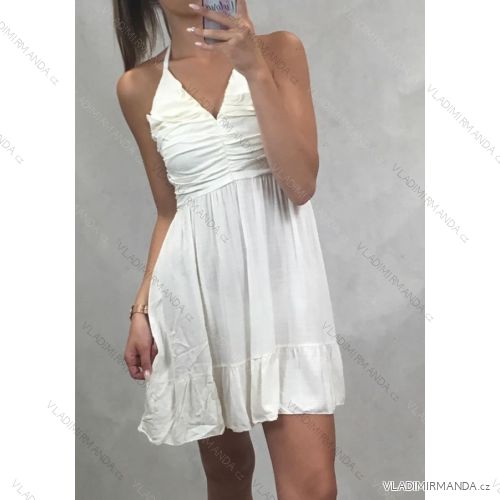 Kleider kurz sommer frauen hals (uni xs / s) ITALIAN FASHION IM919275
