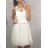 Kleid elegante Spitze kurze Frauen (uni s / l) ITALIENISCHE MODE IM919629