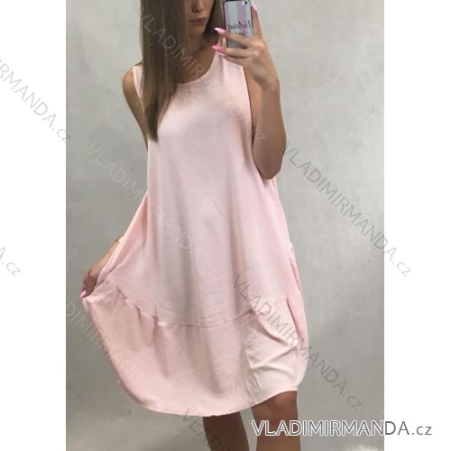 Kurze Sommerkleiderbügel Damen (uni ml) ITALIENISCHE MODE IM719249