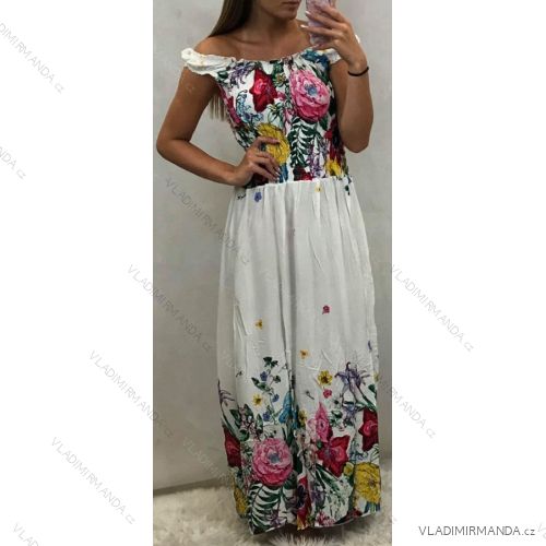 Sommerkleid auf breiten Schultergurten Damen (uni s / m) ITALIENISCHER MODUS IM6199059