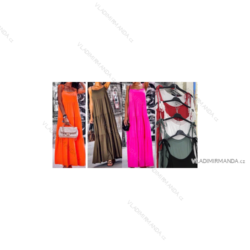 Langes Sommerkleid Damen (uni sl) ITALIENISCH MODA IM1519Y14006
