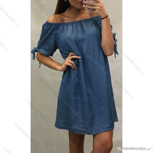 Sommer Kurzarm Kleid Damen (uni sl) ITALIAN FASHION IM7195058

