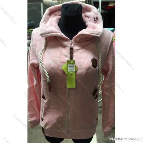 Sweatshirt warmen Samt Reißverschluss Frauen (m-3xl) VINTE VIN19AH-1939
