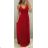 Kleid für Träger mit Spitze lange Damen (uni sl) ITALIENISCHE Mode IM918040