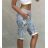Jogginghose 3/4 Shorts Sommer Damen Blumen (uni m / l) ITALIENISCHE MODE IM1319135
