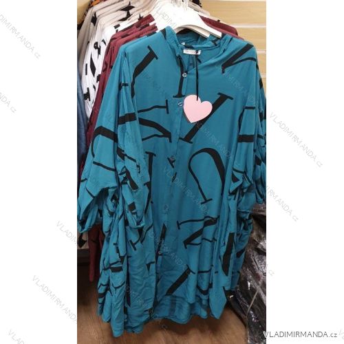 Kleid / Tunika 3/4 Ärmel Damen (uni xl / 2xl) ITALIAN FASHION IM1219095