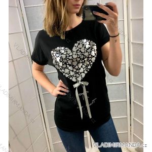 T-Shirt Tunika lange Ärmel Damen (uni xl-3xl) ITALIENISCHE Mode IM419033