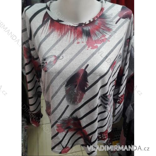 Damen T-Shirt warm Langarm Übergröße (l-3xl) ERBOSSI PM119236