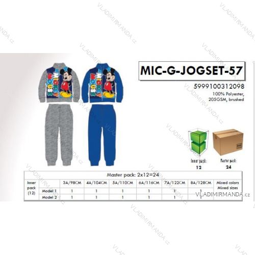 Jogginghose + Sweatshirt mickey mouse für Jungen (98-128) SETINO MIC-G-JOGSET-57