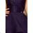 205-3 LAURA ausgestelltes Kleid mit Spitze - Marineblau

