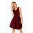 114-11 Ausgestelltes Kleid - herzförmiger Ausschnitt - Farbe Burgund
