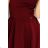 114-11 Ausgestelltes Kleid - herzförmiger Ausschnitt - Farbe Burgund
