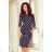 13-101 Sportkleid mit Bindung und Taschen - Marineblau + Tupfen
