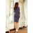 13-101 Sportkleid mit Bindung und Taschen - Marineblau + Tupfen
